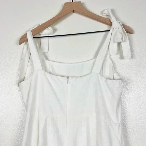 Showpo. COASTAL GETAWAY MINI DRESS - TIE STRAP DRESS IN WHITE - Picture 7 of 8